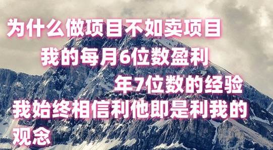 做项目不如卖项目，每月6位数盈利，年7位数经验汇创网-网创项目_汇创网_中创网_福缘网_冒泡网_资源整合平台汇创网