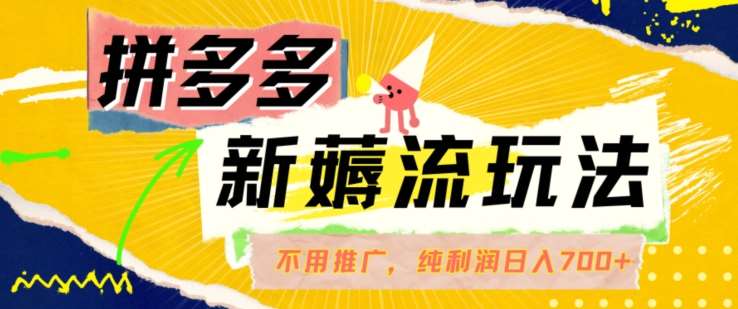拼多多最新薅流玩法，无需开车推广，纯靠自然流吃饭-单纯赚50+利润，日入700+【揭秘】汇创网-网创项目_汇创网_中创网_福缘网_冒泡网_网创项目平台汇创网