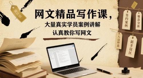 网文精品写作课，大量真实学员案例讲解，认真教你写网文汇创网-网创项目_汇创网_中创网_福缘网_冒泡网_网创项目平台汇创网