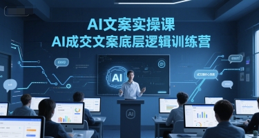 AI文案实操课，AI成交文案底层逻辑训练营汇创网-网创项目_汇创网_中创网_福缘网_冒泡网_资源整合平台汇创网