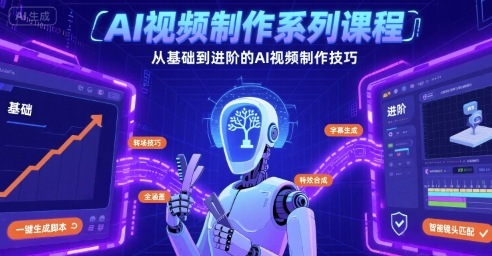 AI视频制作系列课程，从基础到进阶的AI视频制作技巧全涵盖汇创网-网创项目_汇创网_中创网_福缘网_冒泡网_网创项目平台汇创网