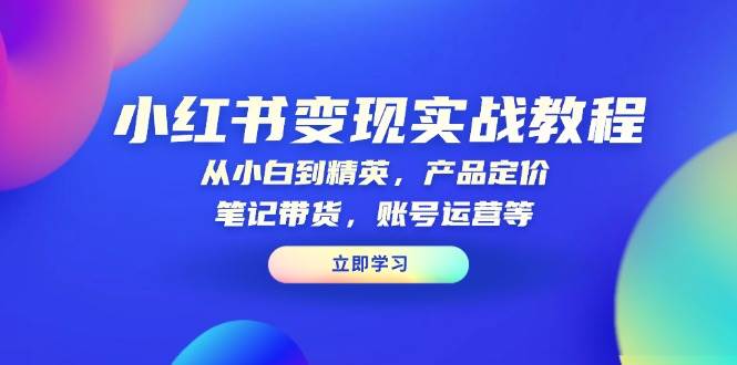 （13923期）小红书变现实战教程：从小白到精英，产品定价，笔记带货，账号运营等汇创网-网创项目_汇创网_中创网_福缘网_冒泡网_资源整合平台汇创网