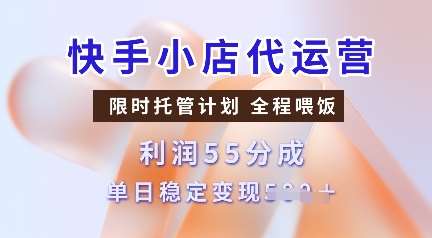 快手小店代运营，限时托管计划，收益55分，单日稳定变现多张【揭秘】汇创网-网创项目_汇创网_中创网_福缘网_冒泡网_资源整合平台汇创网