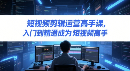 短视频剪辑运营高手课，入门到精通成为短视频高手汇创网-网创项目_汇创网_中创网_福缘网_冒泡网_资源整合平台汇创网