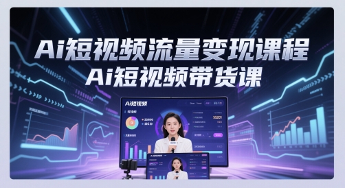 Ai短视频流量变现课程，Ai短视频带货课汇创网-网创项目_汇创网_中创网_福缘网_冒泡网_资源整合平台汇创网
