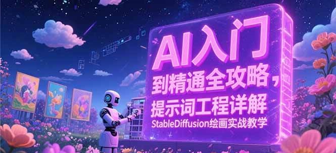 AI入门到精通全攻略，提示词工程详解，StableDiffusion绘画实战教学汇创网-网创项目_汇创网_中创网_福缘网_冒泡网_资源整合平台汇创网