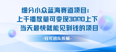 小众蓝海赛道项目：当天变现1k+适合新手操作 +适合长期玩汇创网-网创项目_汇创网_中创网_福缘网_冒泡网_网创项目平台汇创网