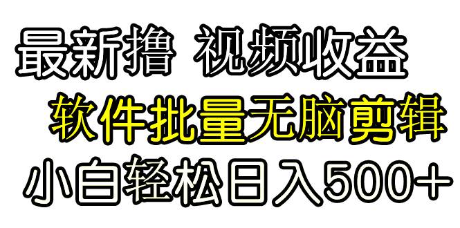 （9569期）发视频撸收益，软件无脑批量剪辑，第一天发第二天就有钱汇创网-网创项目_汇创网_中创网_福缘网_冒泡网_资源整合平台汇创网