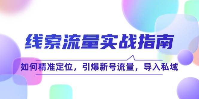 （12382期）线 索 流 量-实战指南：如何精准定位，引爆新号流量，导入私域汇创网-网创项目_汇创网_中创网_福缘网_冒泡网_资源整合平台汇创网