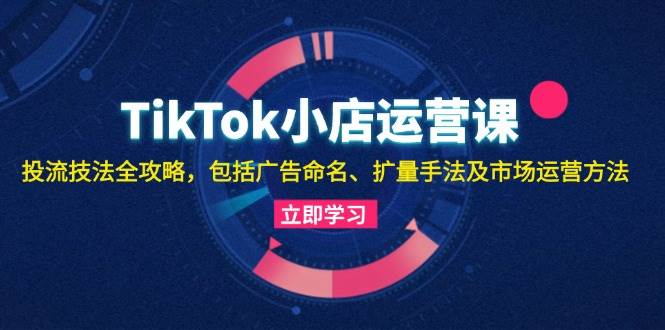 （13063期）TikTok小店运营课：投流技法全攻略，包括广告命名 扩量手法及市场运营方法汇创网-网创项目_汇创网_中创网_福缘网_冒泡网_资源整合平台汇创网