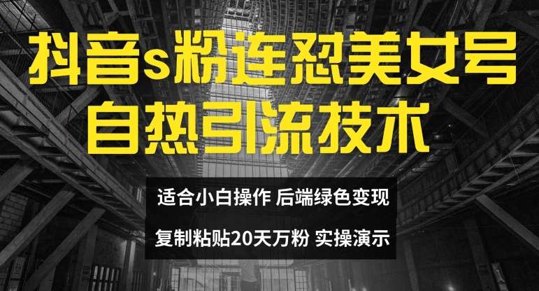 抖音s粉连怼美女号自热引流技术复制粘贴，20天万粉账号，无需实名制，矩阵操作【揭秘】汇创网-网创项目_汇创网_中创网_福缘网_冒泡网_资源整合平台汇创网