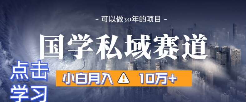 暴力国学私域赛道，小白月入10万+，引流+转化完整流程【揭秘】汇创网-网创项目_汇创网_中创网_福缘网_冒泡网_资源整合平台汇创网