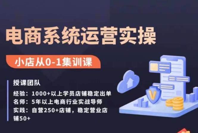 抖店精细化运营全案课，抖音​小店从0-1集训营，电商系统运营实操课汇创网-网创项目_汇创网_中创网_福缘网_冒泡网_资源整合平台汇创网