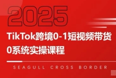 TikTok跨境0-1短视频带货，系统拆解TikTok跨境带货全链路，实现跨境可持续盈利网创项目_汇创网_中创网_福缘网_冒泡网_资源整合平台汇创网