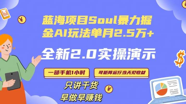Soul怎么做到单月变现25000+全新2.0AI掘金玩法全程实操演示小白好上手【揭秘】汇创网-网创项目_汇创网_中创网_福缘网_冒泡网_资源整合平台汇创网