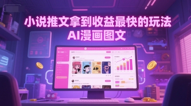 小说推文拿到收益最快的玩法，AI漫画图文汇创网-网创项目_汇创网_中创网_福缘网_冒泡网_资源整合平台汇创网