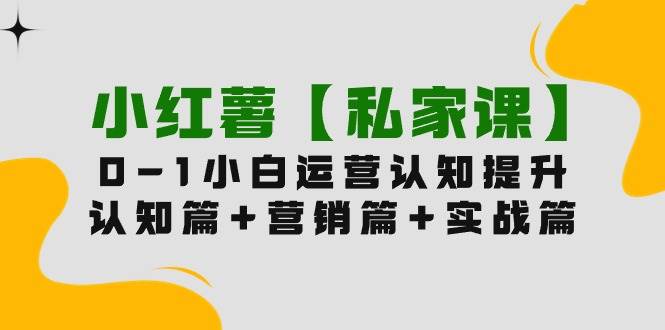 小红薯【私家课】0-1玩赚小红书内容营销，认知篇+营销篇+实战篇（11节课）汇创网-网创项目_汇创网_中创网_福缘网_冒泡网_资源整合平台汇创网