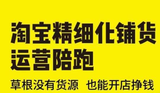 淘宝精细化铺货运营陪跑(部分更新至2025)，草根没有货源 也能开店挣钱汇创网-网创项目_汇创网_中创网_福缘网_冒泡网_资源整合平台汇创网
