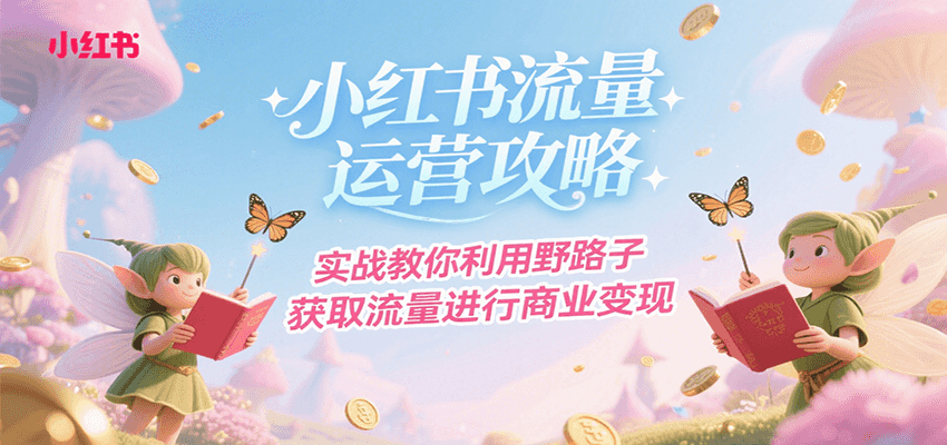 小红书流量运营攻略，实战教你利用野路子获取流量进行商业变现汇创网-网创项目_汇创网_中创网_福缘网_冒泡网_资源整合平台汇创网