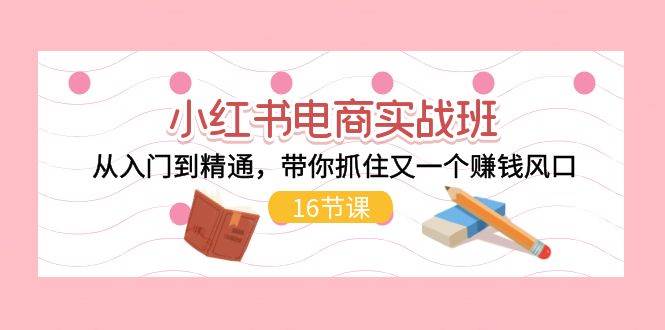 小红书电商实战班，从入门到精通，带你抓住又一个赚钱风口（16节）汇创网-网创项目_汇创网_中创网_福缘网_冒泡网_资源整合平台汇创网