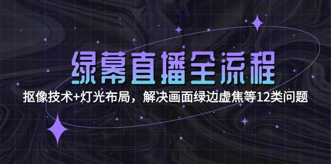 绿幕直播全流程：抠像技术+灯光布局，解决画面绿边虚焦等12类问题汇创网-网创项目_汇创网_中创网_福缘网_冒泡网_资源整合平台汇创网