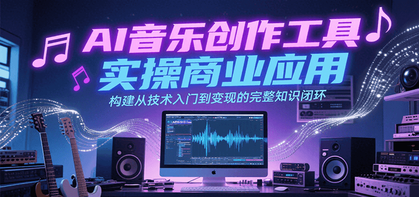 AI音乐创作工具实操商业应用，构建从技术入门到变现的完整知识闭环汇创网-网创项目_汇创网_中创网_福缘网_冒泡网_资源整合平台汇创网