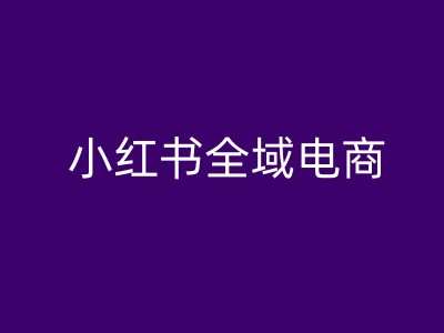 小红书全域电商，小红书电商教程汇创网-网创项目_汇创网_中创网_福缘网_冒泡网_资源整合平台汇创网