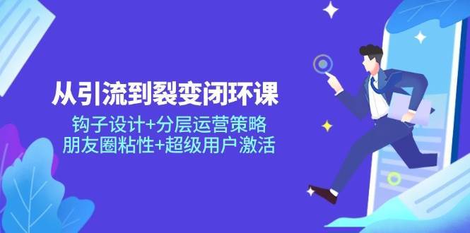 从引流到裂变闭环课：钩子设计+分层运营策略，朋友圈粘性+超级用户激活汇创网-网创项目_汇创网_中创网_福缘网_冒泡网_网创项目平台汇创网