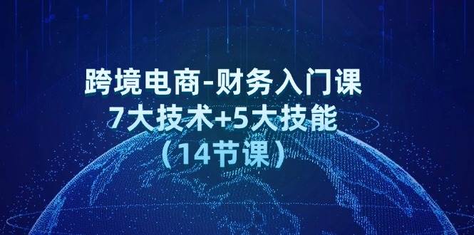 （12047期）跨境电商-财务入门课：7大技术+5大技能（14节课）汇创网-网创项目_汇创网_中创网_福缘网_冒泡网_网创项目平台汇创网