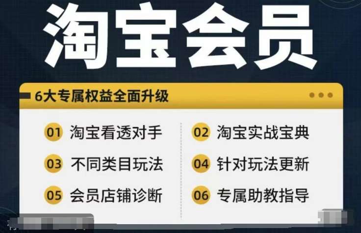 淘宝会员【淘宝所有课程，全面分析对手】，初级到高手全系实战宝典汇创网-网创项目_汇创网_中创网_福缘网_冒泡网_网创项目平台汇创网
