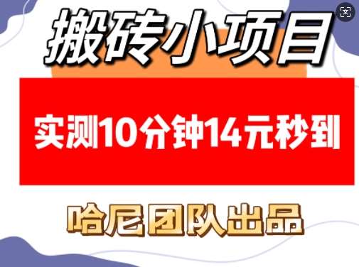搬砖小项目,实测10分钟14元秒到,每天稳定几张(赠送必看稳定)汇创网-网创项目_汇创网_中创网_福缘网_冒泡网_网创项目平台汇创网