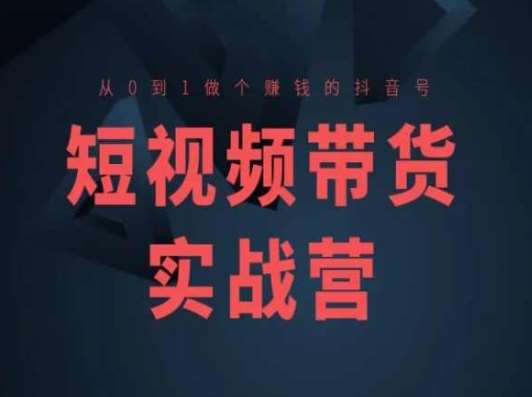 短视频带货实战营(高阶课)，从0到1做个赚钱的抖音号汇创网-网创项目_汇创网_中创网_福缘网_冒泡网_资源整合平台汇创网