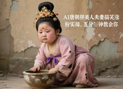 AI唐朝胖美人夫妻搞笑涨粉实操，五分钟教会你汇创网-网创项目_汇创网_中创网_福缘网_冒泡网_资源整合平台汇创网