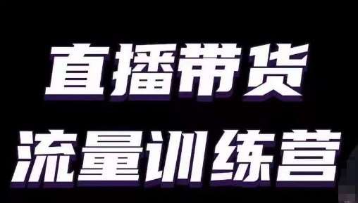 直播带货流量训练营，小白主播必学直播课汇创网-网创项目_汇创网_中创网_福缘网_冒泡网_网创项目平台汇创网