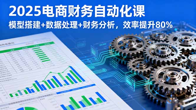 （16021期）2025电商财务自动化课，模型搭建+数据处理+财务分析，效率提升80%汇创网-网创项目_汇创网_中创网_福缘网_冒泡网_网创项目平台汇创网