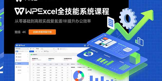 （15873期）WPS Excel全技能系统课程：从零基础到高阶实战全覆盖，全面提升办公效率汇创网-网创项目_汇创网_中创网_福缘网_冒泡网_网创项目平台汇创网