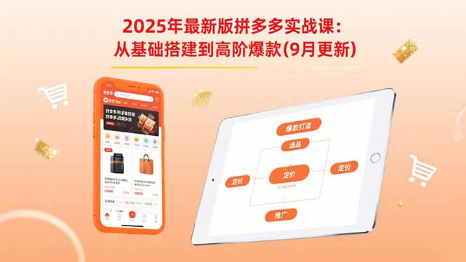 （15899期）2025年最新版拼多多实战课：从基础搭建到高阶爆款（9月更新）汇创网-网创项目_汇创网_中创网_福缘网_冒泡网_网创项目平台汇创网