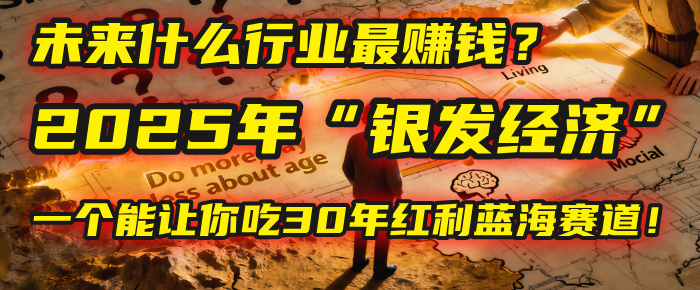 未来什么行业最赚钱？马哥揭秘2025年“银发经济”：一个能让你吃30年红利的蓝海赛道！汇创网-网创项目_汇创网_中创网_福缘网_冒泡网_网创项目平台汇创网