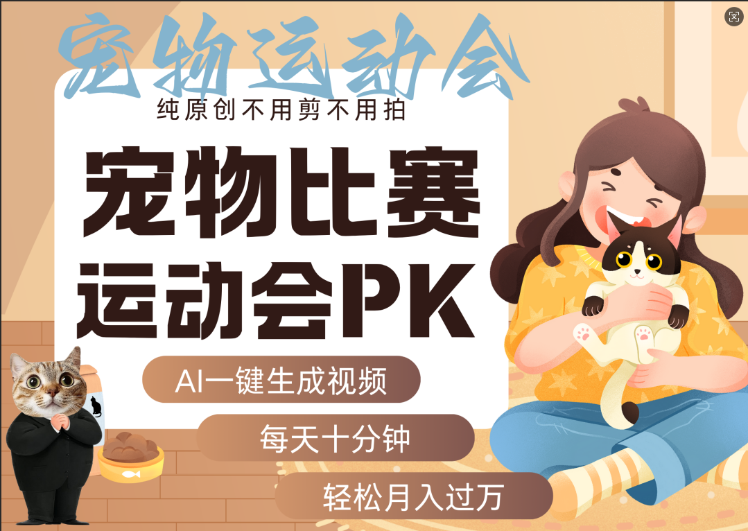 AI萌宠运动员跳水 射击  篮球  足球比赛   每天十分钟 附详细提示词文案库  代替做素材 卖提示词 卖虚拟资料  卖宠物产品 做宠物私人定制产品  带徒弟 带陪跑 卖课  创作者分成 月入5W+汇创网-网创项目_汇创网_中创网_福缘网_冒泡网_网创项目平台汇创网