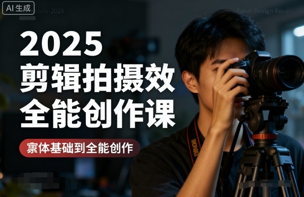 2025剪辑拍摄特效全能创作课，零基础到全能创作汇创网-网创项目_汇创网_中创网_福缘网_冒泡网_网创项目平台汇创网