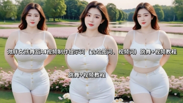 微胖女孩舞蹈AI视频制作提示词（含绘图词、视频词） 跳舞+视频教程汇创网-网创项目_汇创网_中创网_福缘网_冒泡网_网创项目平台汇创网