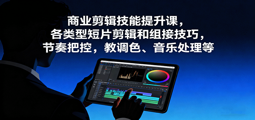 商业剪辑技能提升课，各类型短片剪辑和组接技巧，节奏把控，教调色、音乐处理等汇创网-网创项目_汇创网_中创网_福缘网_冒泡网_网创项目平台汇创网