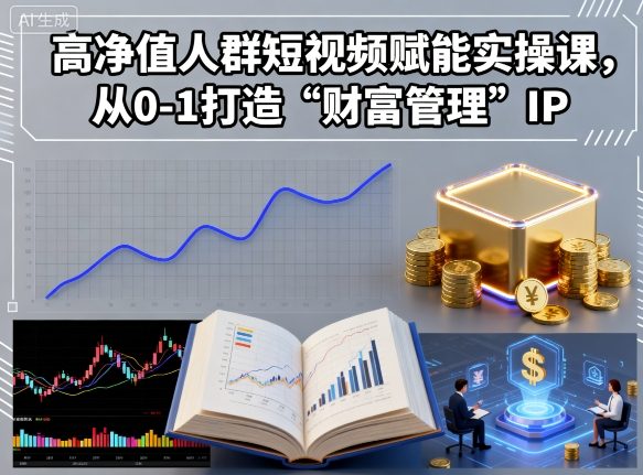 高净值人群短视频赋能实操课，从0-1打造“财富管理”IP汇创网-网创项目_汇创网_中创网_福缘网_冒泡网_网创项目平台汇创网
