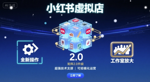 小红书虚拟店矩阵2.0,全新操作,超强技术,可工作室放大汇创网-网创项目_汇创网_中创网_福缘网_冒泡网_网创项目平台汇创网