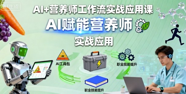 AI+营养师工作流实战应用课，AI赋能营养师汇创网-网创项目_汇创网_中创网_福缘网_冒泡网_网创项目平台汇创网