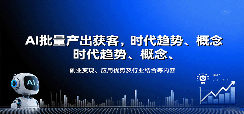 AI批量产出获客，时代趋势、概念、副业变现、应用优势及行业结合等内容汇创网-网创项目_汇创网_中创网_福缘网_冒泡网_网创项目平台汇创网