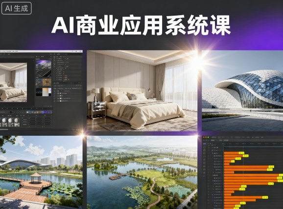 AI商业应用系统课，室内-软装-建筑-景观，智能设计+效果图+动画画实战汇创网-网创项目_汇创网_中创网_福缘网_冒泡网_网创项目平台汇创网