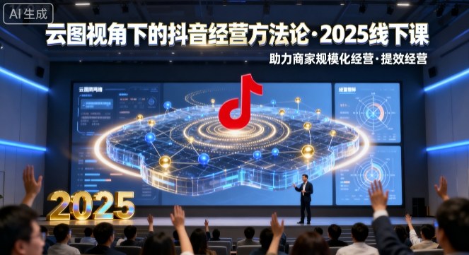 云图视角下的抖音经营方法论，2025线下课，助力商家规模化经营，提效经营（录音+字幕）汇创网-网创项目_汇创网_中创网_福缘网_冒泡网_网创项目平台汇创网