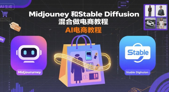 Midjourney和Stable Diffusion混合做电商教程-ai电商教程汇创网-网创项目_汇创网_中创网_福缘网_冒泡网_网创项目平台汇创网