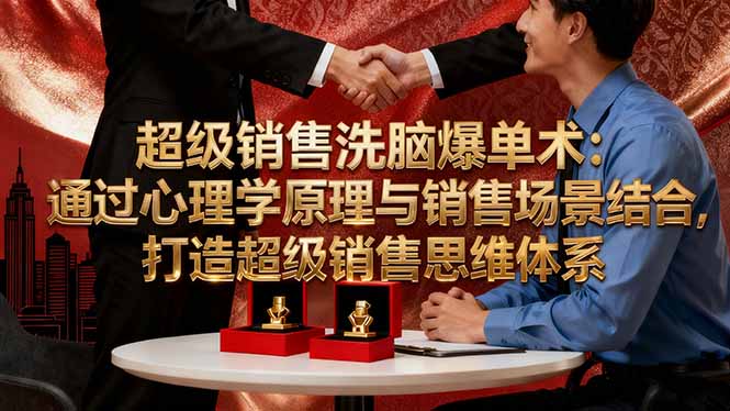 (16370期)超级销售洗脑爆单术:通过心理学原理与销售场景结合,打造超级销售思维体系汇创网-网创项目_汇创网_中创网_福缘网_冒泡网_网创项目平台汇创网